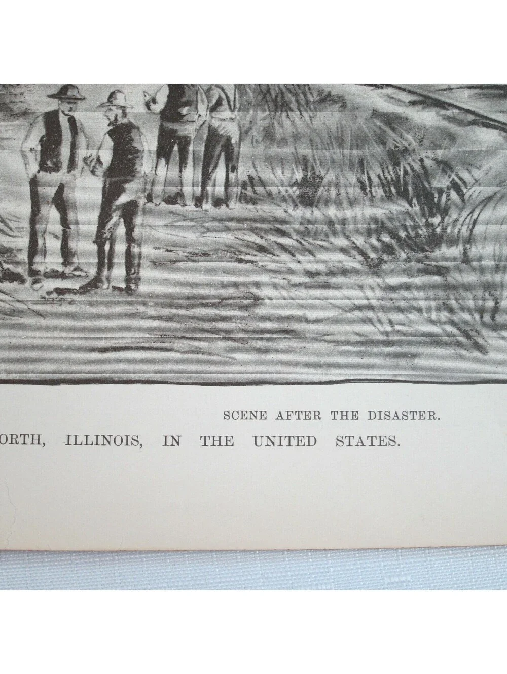 Antique 1888 Print Railway Accident at Chatsworth, Illinois in the United States
